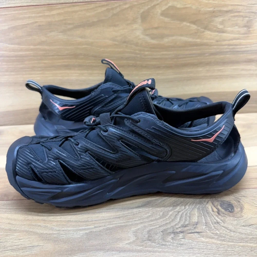 HOKA One One Hopara Sandals Womens 8.5 Black Outdoor Sport Comfort Walking